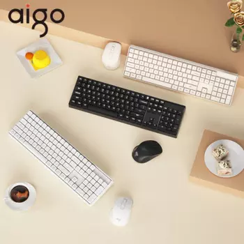 Клавиатура и мышь Aigo CK104 механические, 106 клавиш, беспроводные клавиатуры