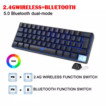 Клавиатура игровая Механическая с RGB-подсветкой, 61 клавиша