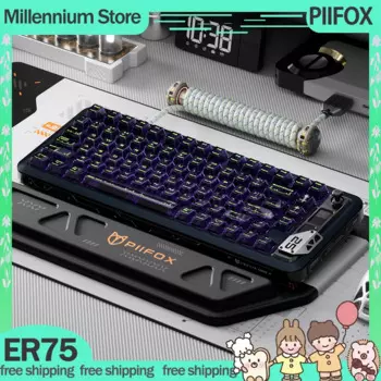 Клавиатура Механическая PIIFOX ER75, 3 режима, 2,4 ГГц, Bluetooth