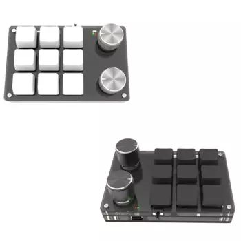 Клавиатура на заказ с 9 клавишами, ручка регулировки громкости, программируемая механическая клавиатура для макросъемки, беспроводная Bluetooth-клавиатура