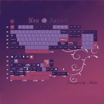 Клавиатура Neo саржевая Roselia с подставкой, 140 клавиш, переключатель MX, Механическая игровая клавиатура