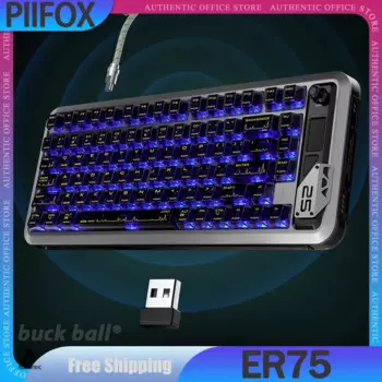 Клавиатура PIIFOX ER75 механическая, 3 режима, 2,4 ГГц, Bluetooth
