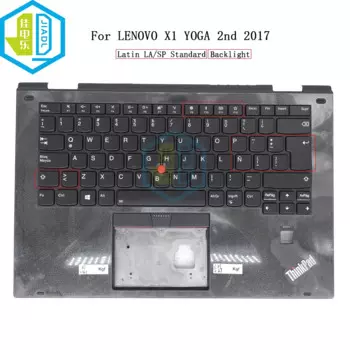 Клавиатура с подсветкой для латиноамериканских трекетов, подставка для рук, верхний корпус для Lenovo ThinkPad X1 Yoga 2nd 2017 RVWV-86LA LA, испанские клавиатуры, подсветка