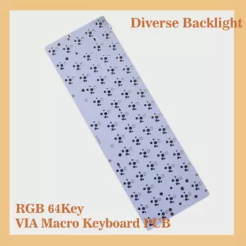 Клавиатура с программируемой прошивкой, 64 клавиши, раскладка 60%, полностью программируемая механическая клавиатура с RGB-подсветкой