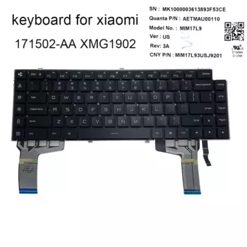 Клавиатура с RGB-подсветкой для Xiaomi MI Pro 15,6 171502 01 AA AL AF, цветная игровая клавиатура для ноутбука AETMAU00110 MIM17L9