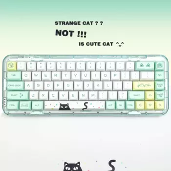 Клавиша LUCKY - 135Keys/Set Strange Cat PBT Клавиша DIY Настройка клавиш QSA Profile для MX Switch Игры Механическая клавиатура