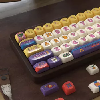 Клавиши американского ретро-стиля pbt для mx механическая клавиатура колпачки для клавиш Soa profile