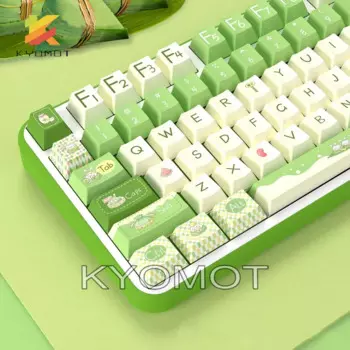 Клавиши KYOMOT с милым кроликом маття, 158 клавиш, колпачки для клавиш PBT Dye-SUB DIY, колпачок с профилем вишни для MX Switch, механическая клавиатура ISO