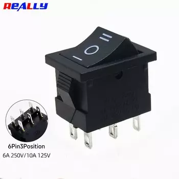 Клавишные переключатели KCD-202/KCD-203 2/3 позиции красный черный пластик 6A 250В