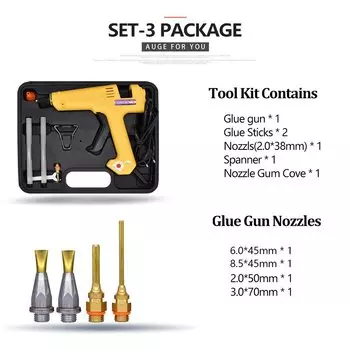 Клеевой пистолет Sackful 250 Вт с насадкой из меди