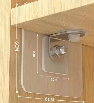 Клейкие зажимы для полок BOUSSAC из нержавеющей стали 4 шт.