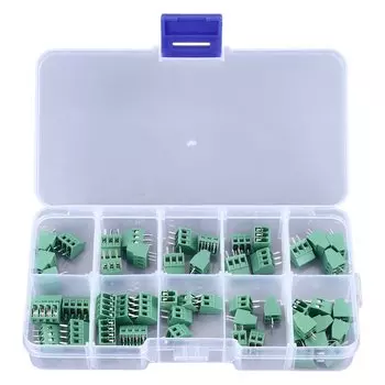 Клеммные блоки винтовые 2.54 мм 2P 3P 4P