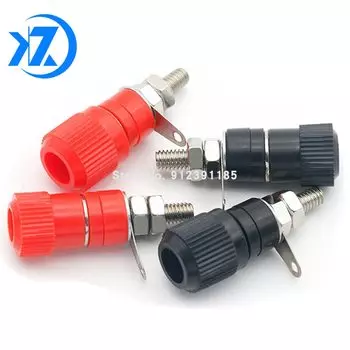 Клеммные колодки WZXHFL 4 мм, 10 шт. черные + 5 шт. красные