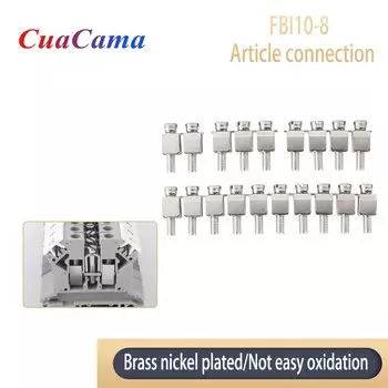 10 шт., UK6N, отметка подключения, фотоэлемент 2/3/4-8, клемма рельсового типа, фотоэлемент, Короткая перемычка, фиксированный мост