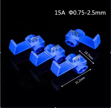 Клеммный соединитель T4 синий красный 10 шт.