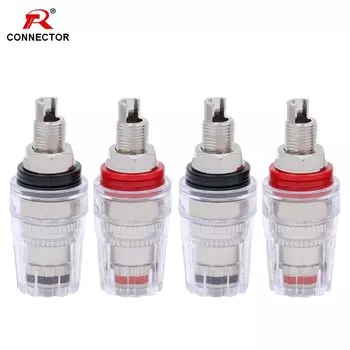 Клеммы R M1005 4 мм, медные, родиевое покрытие, красный + черный