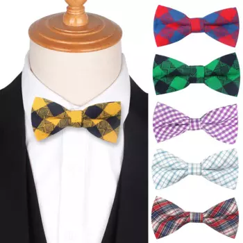 Клетчатая галстук-бабочка английский стиль галстуки-бабочки для детей, регулируемый, мальчики, девочки, галстук-бабочка для вечеринки, повседневные хлопковые костюмы, галстуки-бабочки