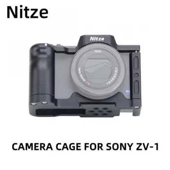 Клетка для фотоаппарата Nitze из алюминиевого сплава для SONY ZV-1-клетка для видеокамеры с холодным башмаком и винтами QR Arca T-S01A 1/4 дюйма