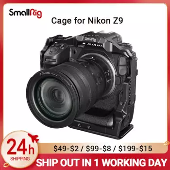 Клетка SmallRig для цифровой зеркальной камеры Nikon Z9 с 1/4 резьбовыми отверстиями и креплением на Холодный башмак аксессуары для камеры 3195