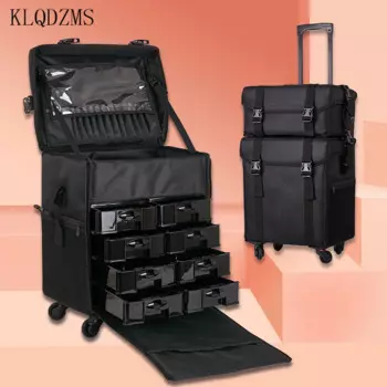 KLQDZMS новый косметичка профессиональный косметичка для маникюра коробка для инструментов из ткани Оксфорд набор чехлов на колесиках косметичка на колесиках