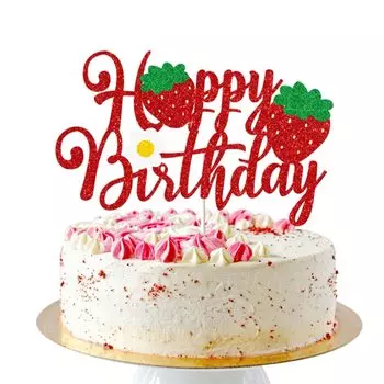 Клубничные флаги для торта Jeyomerry