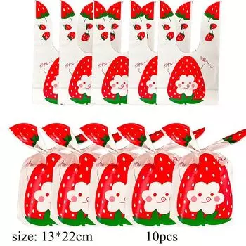 Клубничные подарочные пакеты Tissy