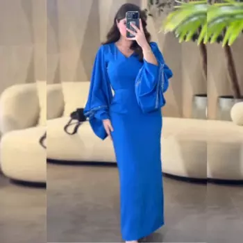 Клубное платье из джерси с бисером и v-образным вырезом на заказ, повседневное платье миди