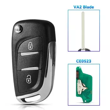 Ключ дистанционного управления для Peugeot Partner 2/3 433 207 306 307 308 407 Citroen C2 C3