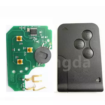 Ключ дистанционного управления с 3 кнопками и чипом ID46 PCF7947, 433 МГц, для Renault Clio Logan, Megane 2 Scenic 2, 10 шт./партия