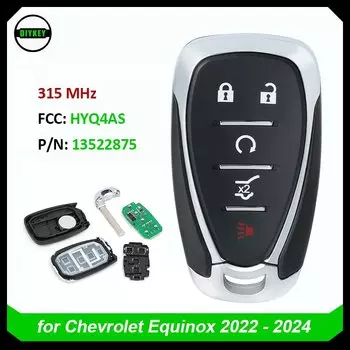 Ключ DIYKEY Для Chevrolet Equinox 2022, 2023, 2024 безключевой смарт-ключ дистанционный брелок 5 кнопочный люк/RS 315 МГц-HYQ4AS-13522875