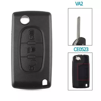 Ключ для автомобиля KEYYOU с 3 кнопками, чехол-брелок для Peugeot 207 208 307 308 408 Partner, складной Автомобильный ключ HU83 Blade CE0536