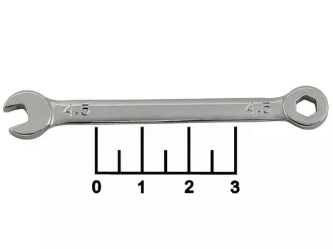 Ключ гаечный рожковый/накидной 4.5/4.5мм mini