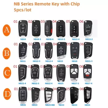 Ключ KEYDIY NB Series, дистанционный ключ с чипом NB11, NB12, NB15, NB18, NB21, NB22, NB25, NB27, N28, N29, NB30, NB33, NB34, для детской версии KD900, 5 шт.