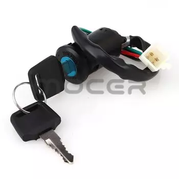 Ключ переключателя зажигание мотоцикла с проводом, аксессуары для квадроциклов, старт мотоциклов, дверные замки с тремя вставками