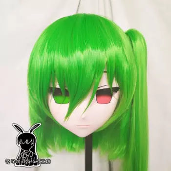 (KM5141) Качественная полимерная женщина/девочка ручной работы 3/4 голова японский мультяшный персонаж Daiyousei Косплей Маска кигуруми трансвестит