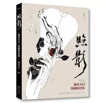 Книжка-раскраска с изображением кота и белых линий