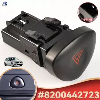 Кнопка аварийного освещения автомобиля для Renault Clio II Mk 2 хэтчбек 2001-2006 гг. 8200442723 8200634256 82000060036