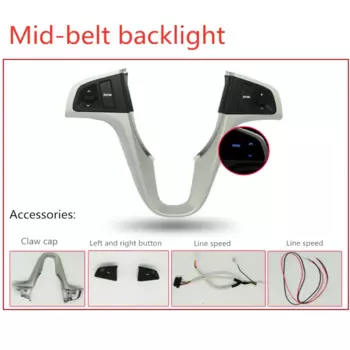 Кнопка на руль для Hyundai VERNA SOLARIS, кнопка управления громкостью аудио, музыкой, Bluetooth, Синяя подсветка, автозапчасти