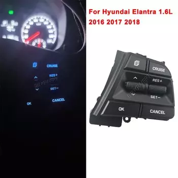 Кнопка на руле для Hyundai Elantra 1.6L 2016 2017 2018, кнопки Bluetooth, переключатель круиз-контроля телефона