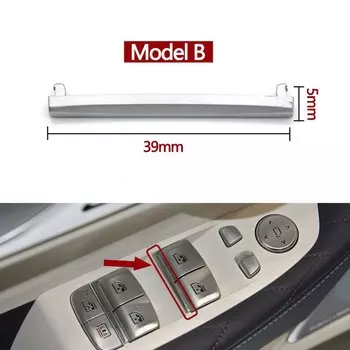 Кнопка переключателя подъема окна левой и правой двери автомобиля, хромированная полоса, замена накладки для BMW 7 серии G11 G12 5GT F07 X5 F15
