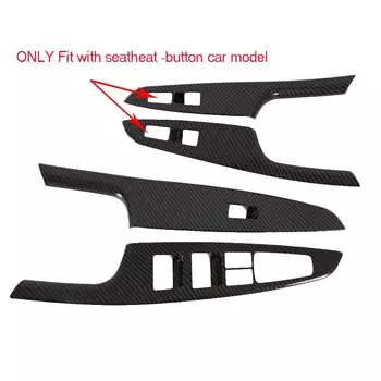 Кнопка переключателя подъема окна, панель переключателя, аксессуары для Hyundai Tucson 2015-2018 2019 2020, внутренние наклейки из углеродного волокна