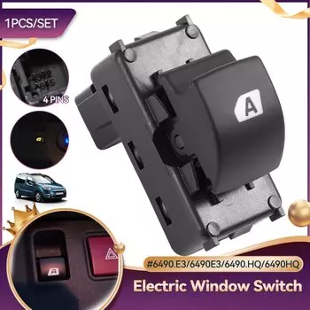 Кнопка переключения главного стекла пассажирского автомобиля подходит для Citroen Berlingo C4 Peugeot Partner 6490.E3 6490E3 6490.HQ 6490HQ