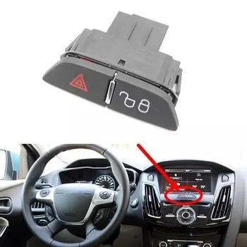 Кнопка разблокировки автомобильного замка, аварийный мигающий сигнальный выключатель для Ford Focus MK3 2012-2015 SYNC 2 3 Ecosport BW 2013-