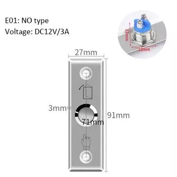 Кнопка выключения, кнопка для открывания двери из нержавеющей стали, кнопки для управления доступом, электронный замок для ворот