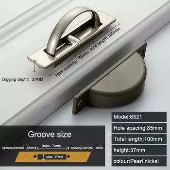 Кнопки для дверей KAK Tatami из цинкового сплава, яркий хром