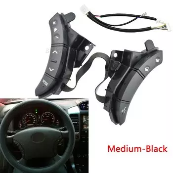Кнопки для стайлинга автомобиля для Toyota Highlander Land Cruiser Prado 2004-2009 75B037, многофункциональные кнопки управления рулевым колесом автомобиля