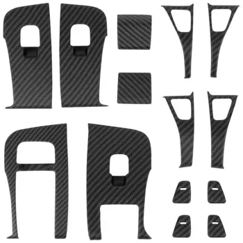 Кнопки переключателя стеклоподъемника для Tesla Model 3Y, накладка на рамку, наклейка из углеродного волокна, ABS, левый руль, аксессуары для салона автомобиля 2017-2023