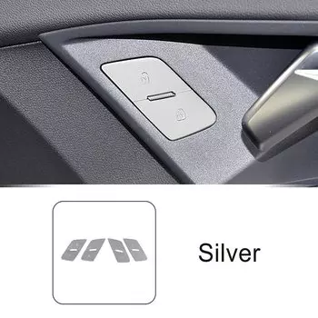 Кнопки внутренней разблокировки двери автомобиля, крышка с блестками, отделка для Audi A3 8Y 2021-2022, наклейка из алюминиевого сплава, аксессуары для украшения интерьера