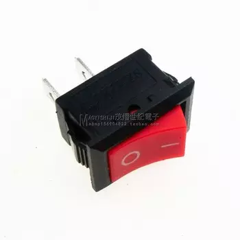 Кнопочный переключатель, 10 шт., 10x15 мм, SPST 2Pin, 3A, 250 В, KCD11, вкл./выкл., рокер для лодки, 10 мм * 15 мм, черный, красный и белый