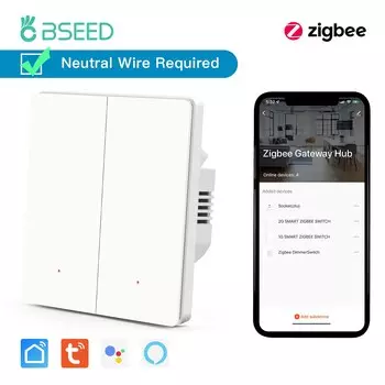 Кнопочный переключатель BSEED Zigbee 1/2/3 Gang